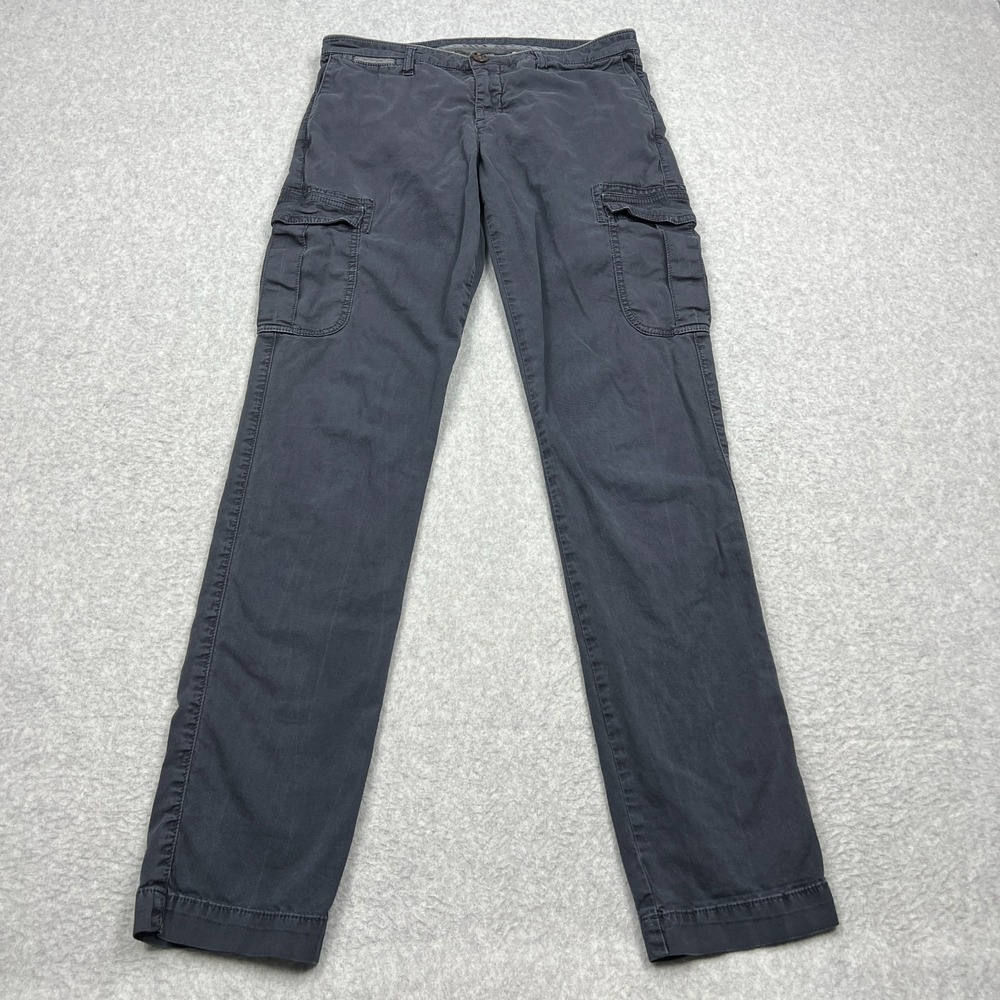 Eleventy Cargo Pants Men's 32* Cotton Canvas Slim Tapered Trousers Made In Italy
